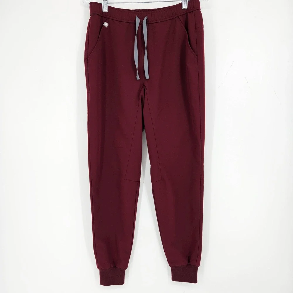 Figs Scrub Pants Mens Small Tansen Jogger Nurses Healthcare Uniforms Burgundy